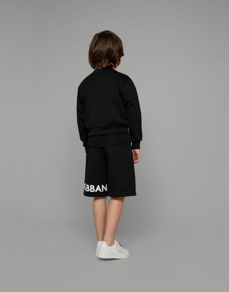 Sudaderas Dolce Gabbana Long-sleeved round-neck with logo print Niños | TPI914768