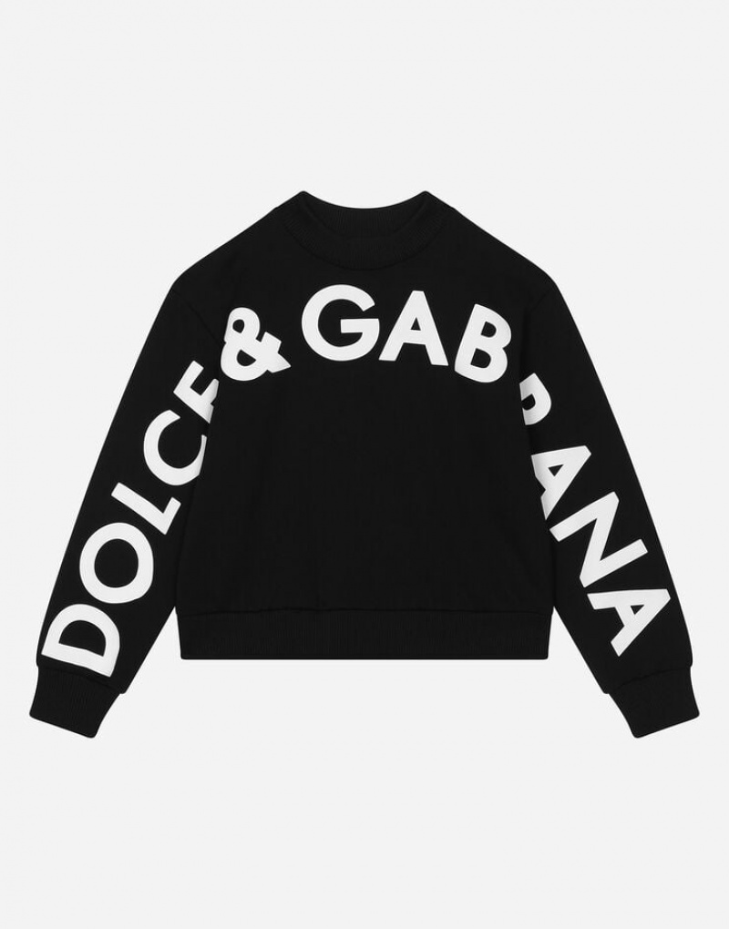 Sudaderas Dolce Gabbana Long-sleeved round-neck with logo print Niños | TPI914768